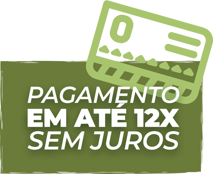 Selo pagamento em até 12 vezes sem juros
