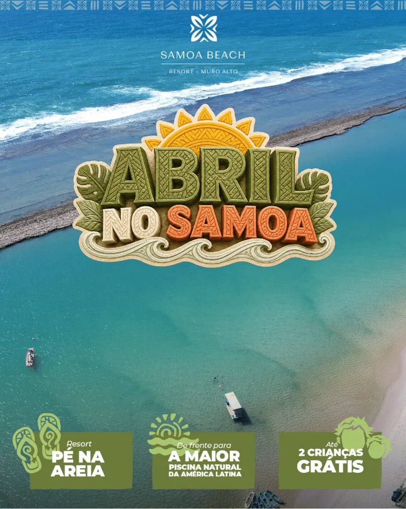 Abril no Samoa no Samoa Beach Resort, em Muro Alto