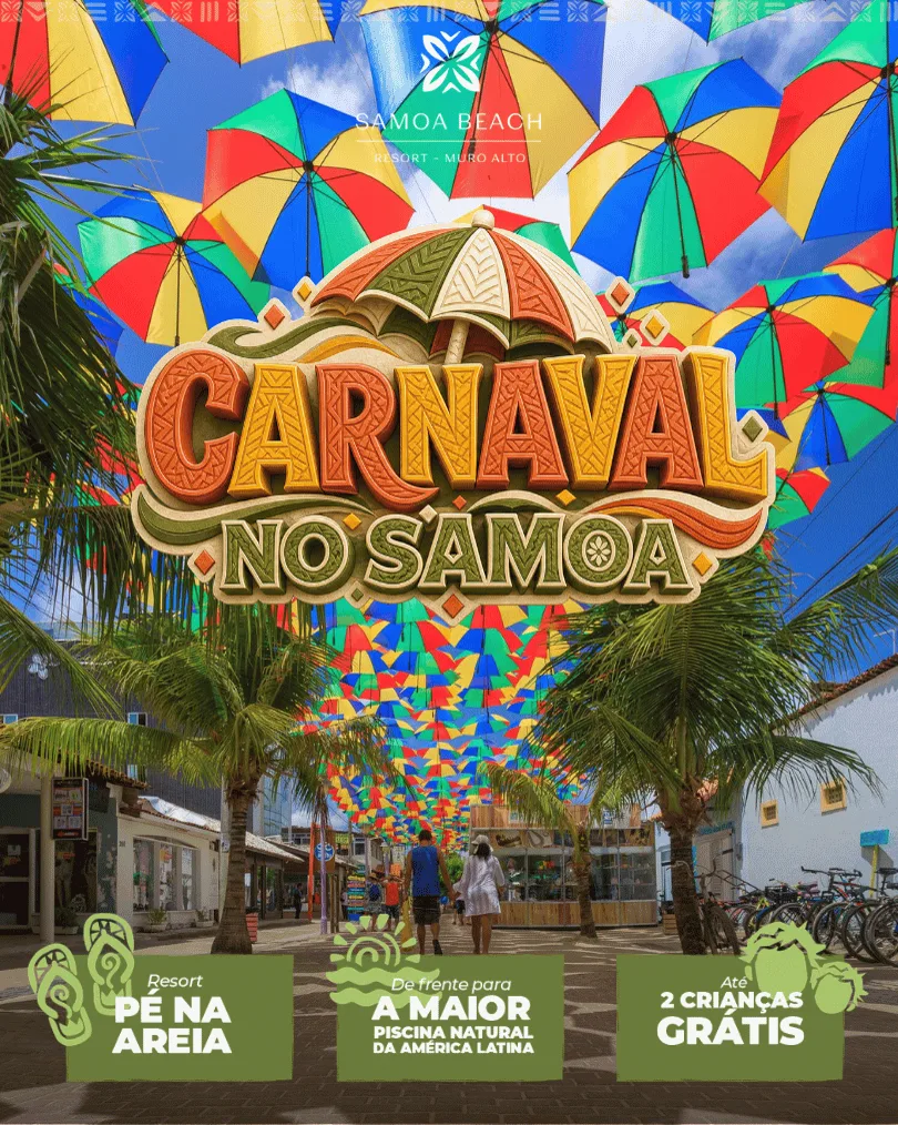 Carnaval no Samoa 2027 no Samoa Beach Resort, em Muro Alto