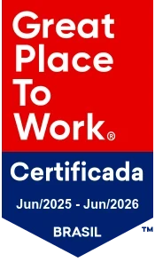 Selo Great Place to Work com certificacao de junho de 2025 a junho de 2026