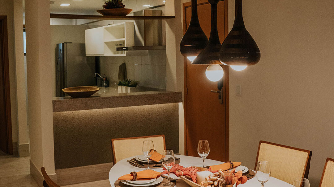apartamento família de 3 quartos com cozinha americana